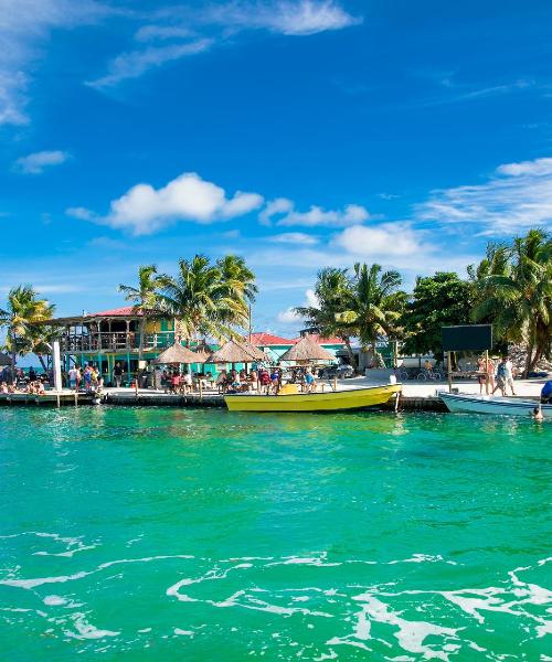 Ein schöner Blick auf Caye Caulker