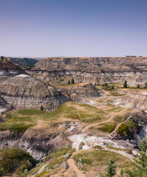 Krásný pohled na město Drumheller