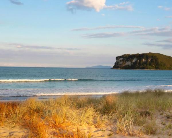 Una bella vista de Whangamata