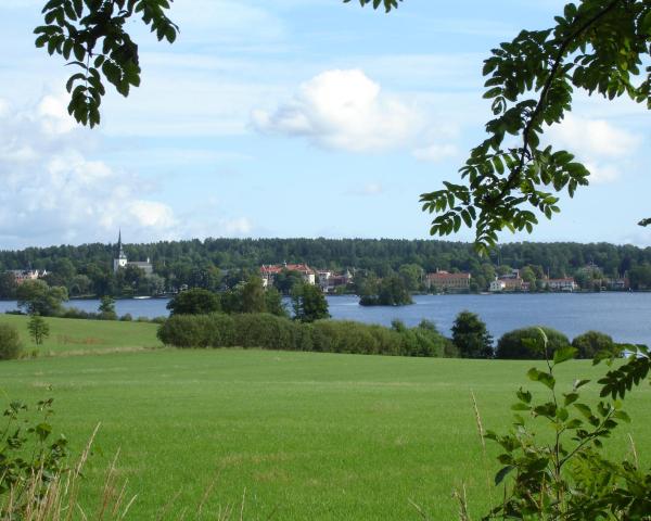 Krásný pohled na město Lindesberg