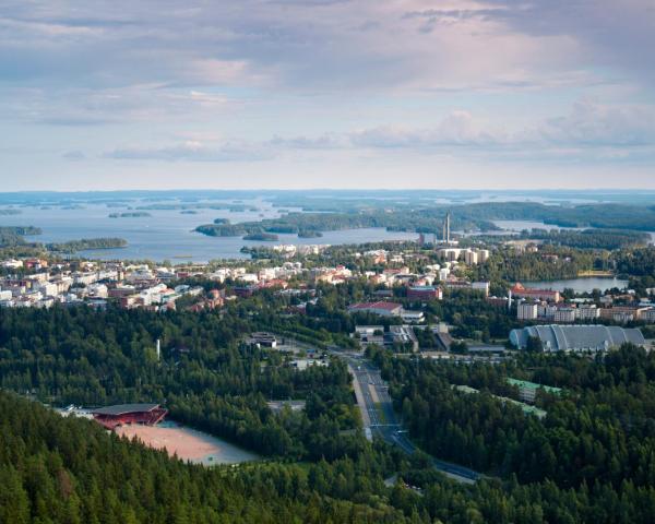 Krásny pohľad na mesto Kuopio