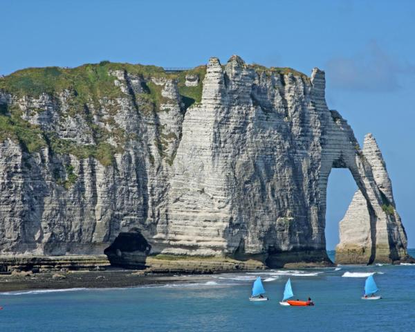 Linna Etretat kaunis vaade