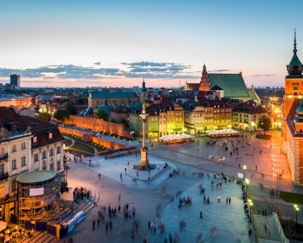 En smuk udsigt over Warszawa