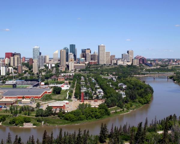 Ein schöner Blick auf Edmonton