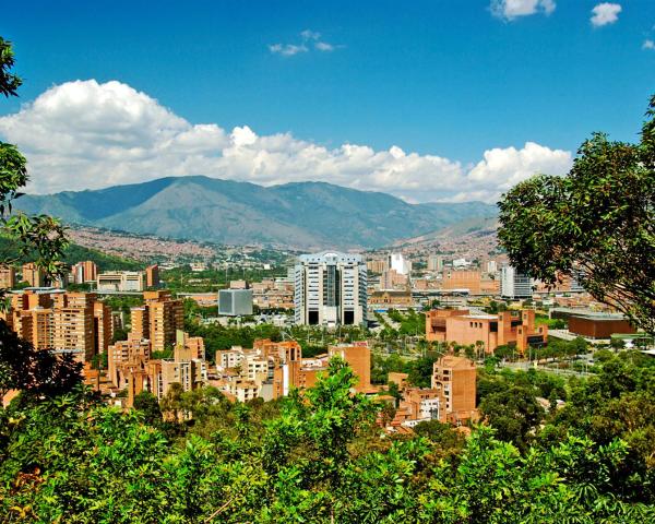 Medellin şehrinden güzel bir manzara