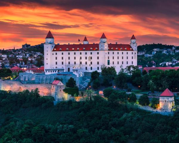 Een mooi uitzicht van Bratislava