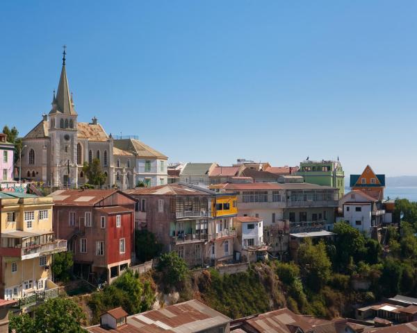 Vacker utsikt över Ciudad de Valparaiso