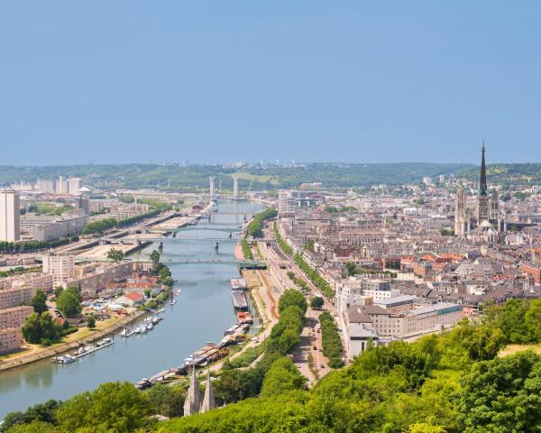 Ein schöner Blick auf Rouen