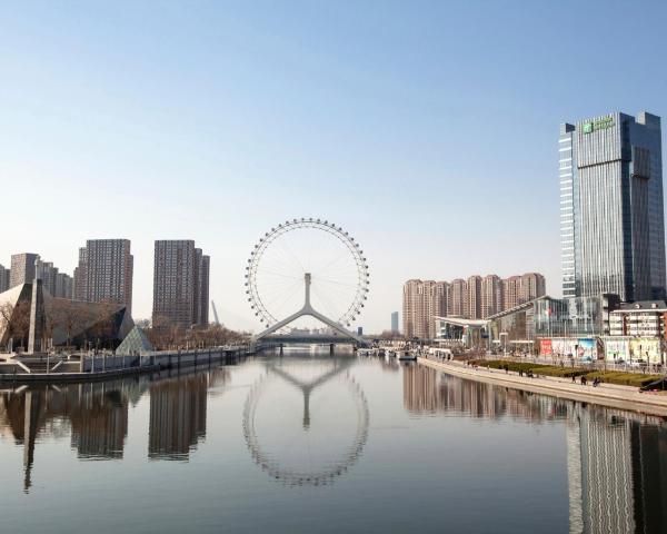 Krásny pohľad na mesto Tianjin
