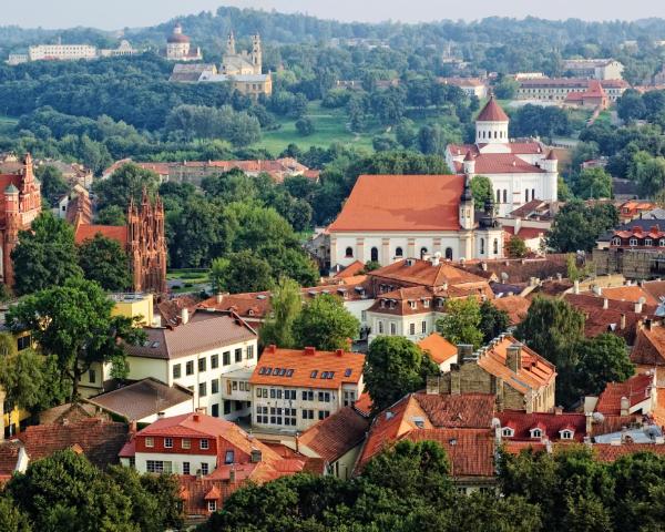 Uma bela vista de Vilnius