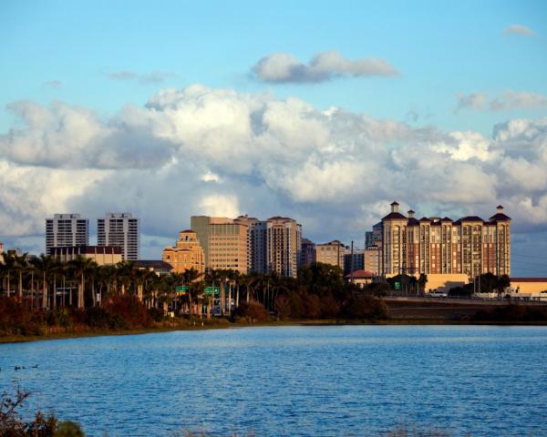 Piękny widok miasta West Palm Beach