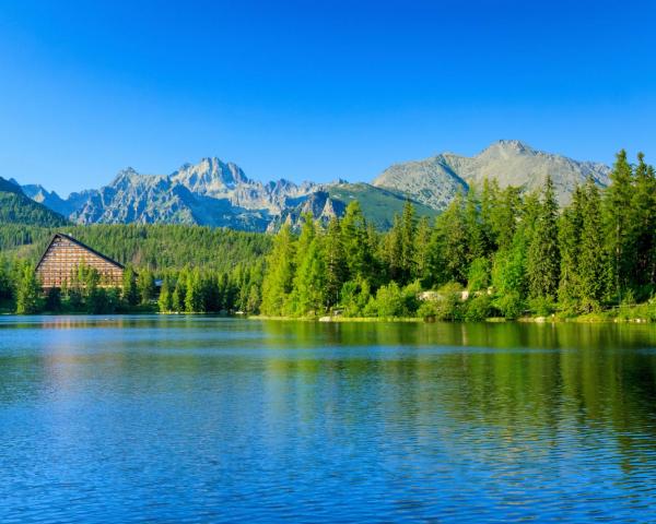 A beautiful view of Strbske Pleso.