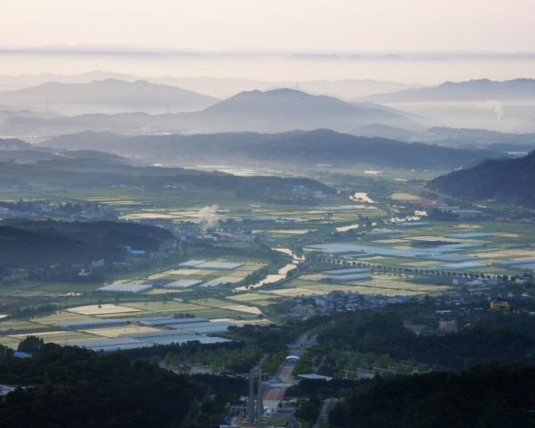 Een mooi uitzicht van Jecheon