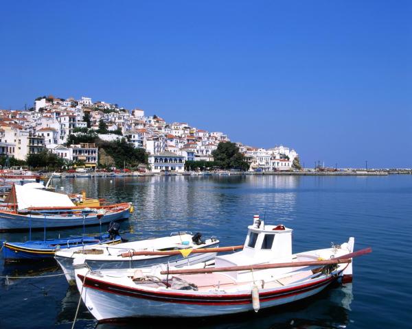 Fallegt útsýni yfir staðinn Skopelos