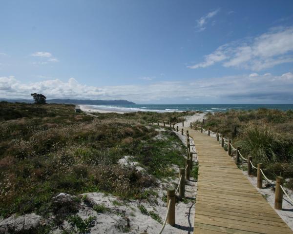 Krásný pohled na město Waihi Beach