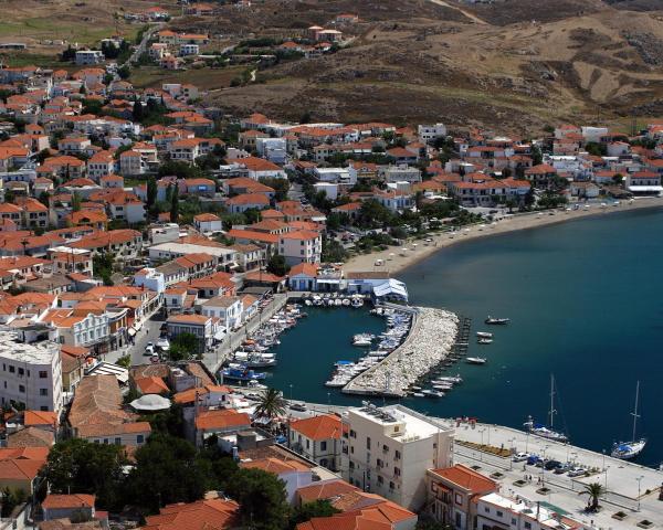 Uma bela vista de Limnos