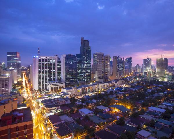 Een mooi uitzicht van Makati
