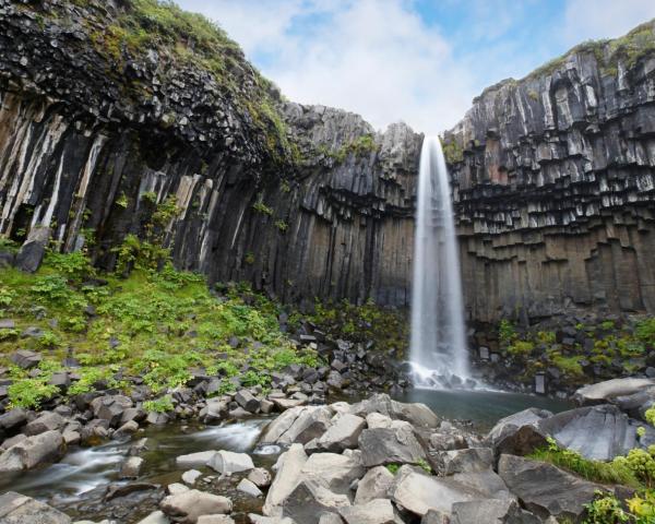 Een mooi uitzicht van Skaftafell