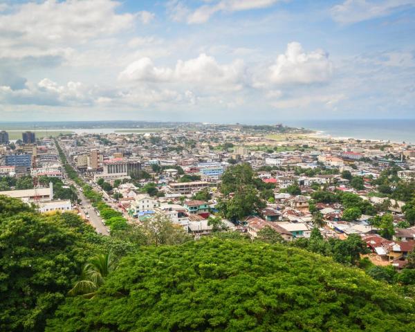 Krásny pohľad na mesto Monrovia