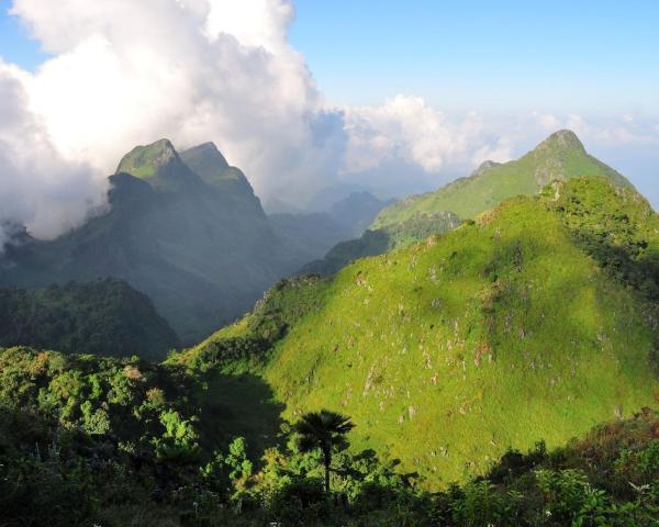 Csodás kilátás Amphoe Ban Chiang Dao városára