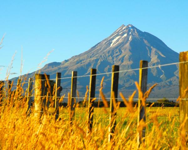 Piękny widok miasta New Plymouth