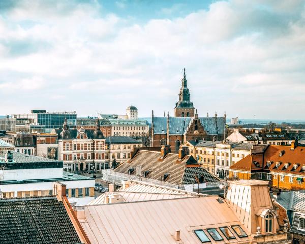 Ein schöner Blick auf Kristianstad