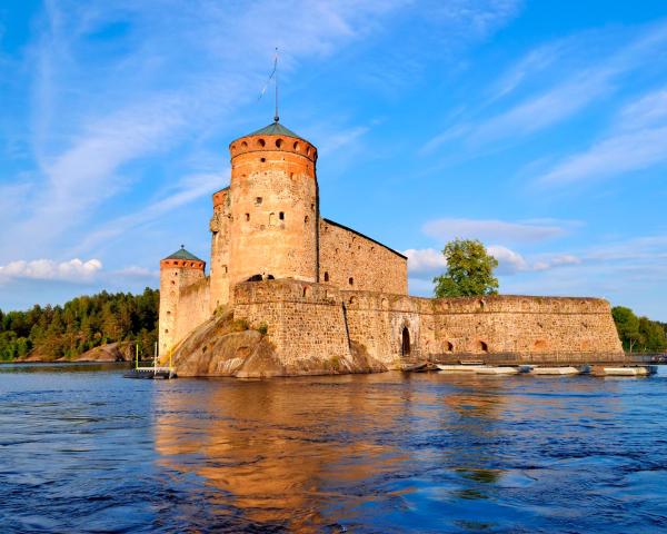 Krásny pohľad na mesto Nyslott