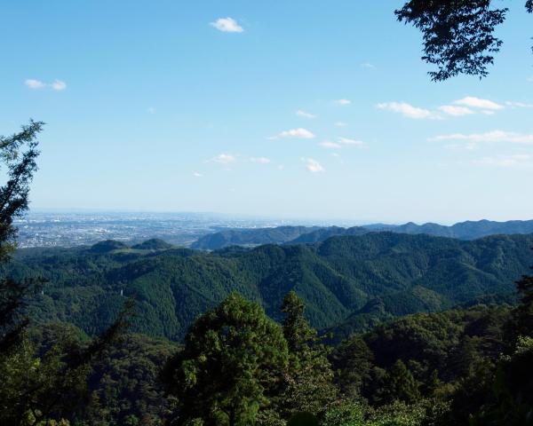 Piękny widok miasta Hachioji