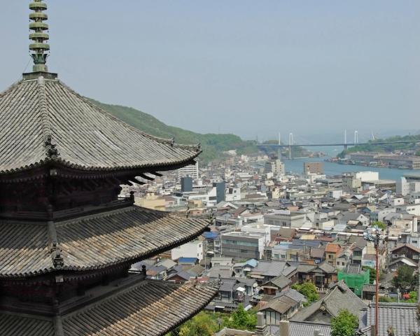 En smuk udsigt over Onomichi