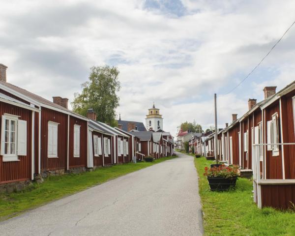 Krásný pohled na město Lulea