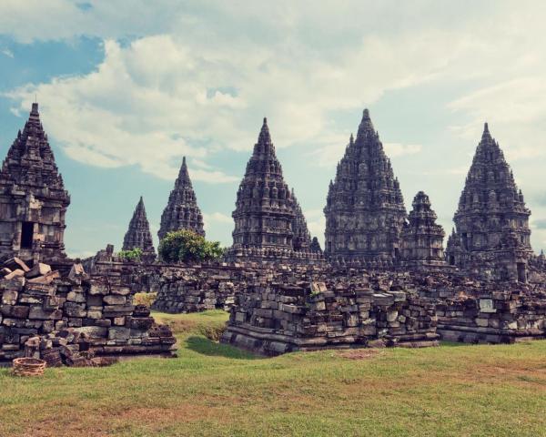 A beautiful view of Prambanan.