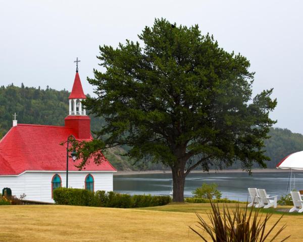 Kaunis näkymä kaupungista Tadoussac