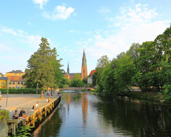 Krásny pohľad na mesto Uppsala