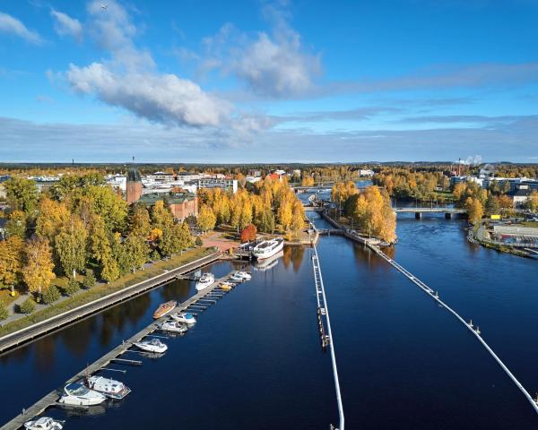 Krásny pohľad na mesto Joensuu