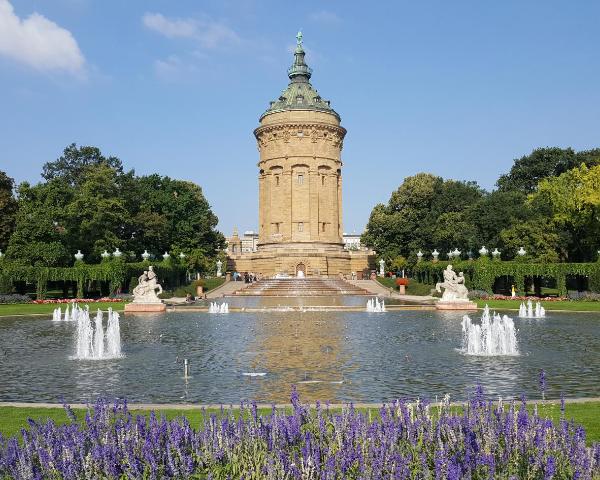 Krásný pohled na město Mannheim