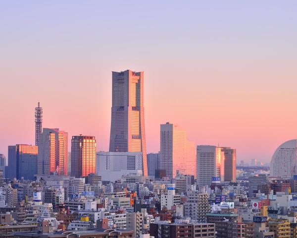 Una bellissima vista di Yokohama