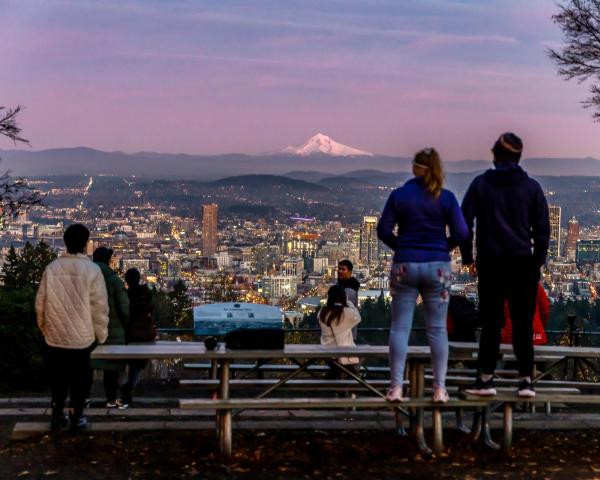 Красивый вид города Portland