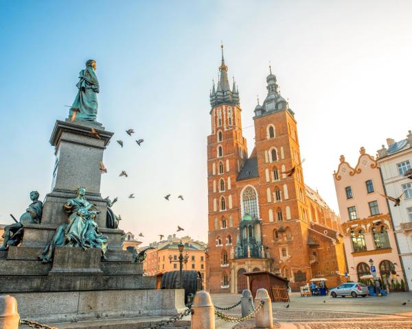 En smuk udsigt over Kraków