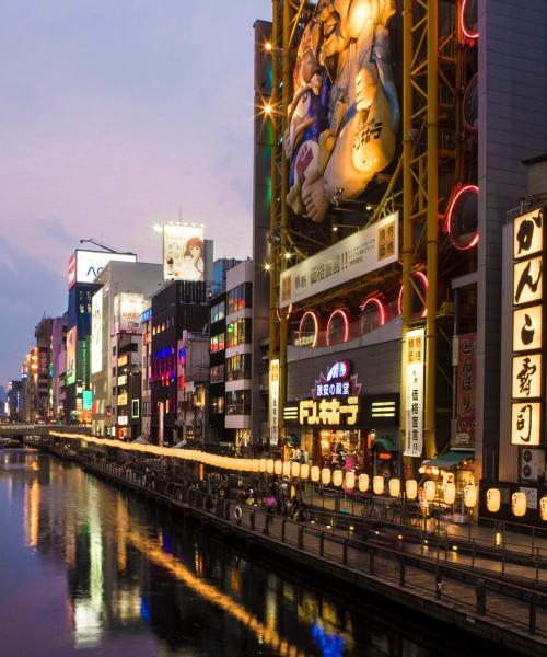 Quartier de Osaka où les voyageurs préfèrent séjourner.