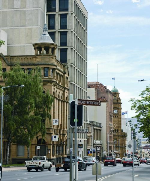 Čtvrť v destinaci Hobart, kde se naši zákazníci rádi ubytovávají.