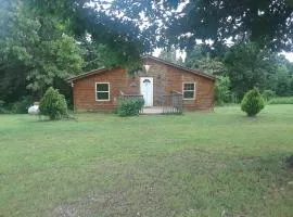 Cedar cabin located on a buffalo farm