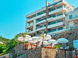 HOTEL MEDITERRANEO LIMAN free private beach for hotel guest