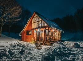 Koliba Šume Pjevaju - robinzonski smjestaj, struja 12 V, voda iz cisterne, hôtel à Mrkopalj