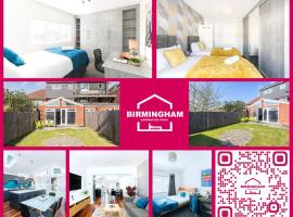 Hotel foto: Large 6 Bedroom Contractor House - 9 Beds, 3 Bathrooms & Driveway, by NEC, JLR and HS2 Contractors by Birmingham Contractor Stays