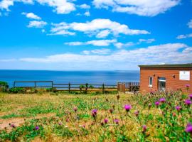 酒店照片: Sunset sea view chalet with hot tub