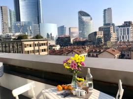 מלון צילום: Attic 9th floor with 2 terrace in Milan Center Brera with amazing view