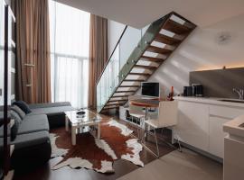 Hotel Photo: SKAU Eurovea Duplex Apartment Danube Exclusive View Free Parking