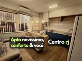 होटल की एक तस्वीर: Novíssimo APTO metrô na porta VLT Centro Rio