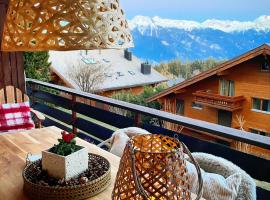 Window on Crans Montana, Appartement avec vue sur les Alpes, hotel in Crans-Montana