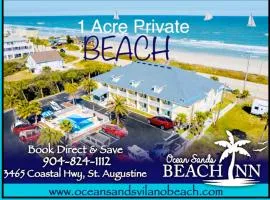 Ocean Sands Beach Boutique Inn-1 Acre Private Beach-St Augustine Historic-2 Miles-Shuttle with Downtown Tour-HEATED Salt Water Pool until 420AM-Popcorn-Cookies-New 4k USD Black Beds- 69 Item Breakfast-Eggs-Bacon-Starbucks- Free Laundry- #904-799-SAND